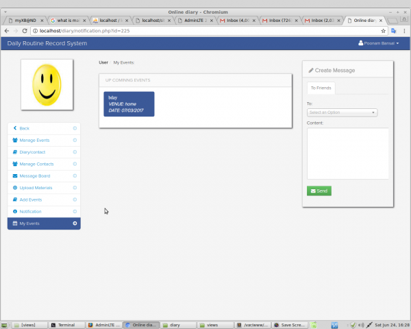Daily Routine Record System Using Bootstrap Project in PHP with Source ...