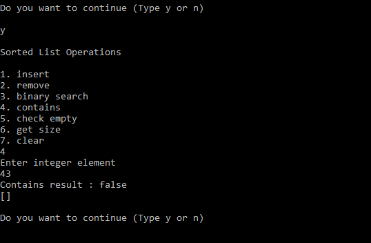Sorted List in Java demo | kashipara