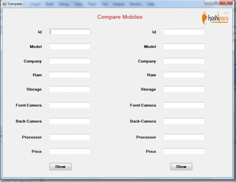 Mobile Compare System Project in C# .NET with Source Code and Report ...