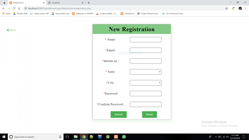 Packers And Movers Website Project in PHP with Source Code and Report ...