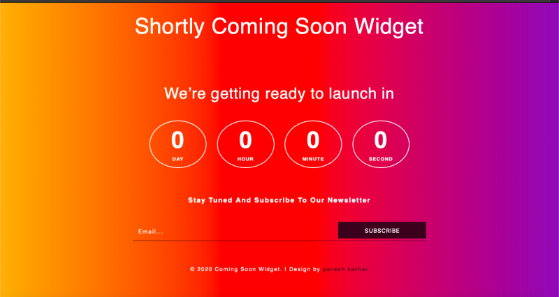 Coming Soon Plugin For Website Project in HTML, CSS and JS with Source ...