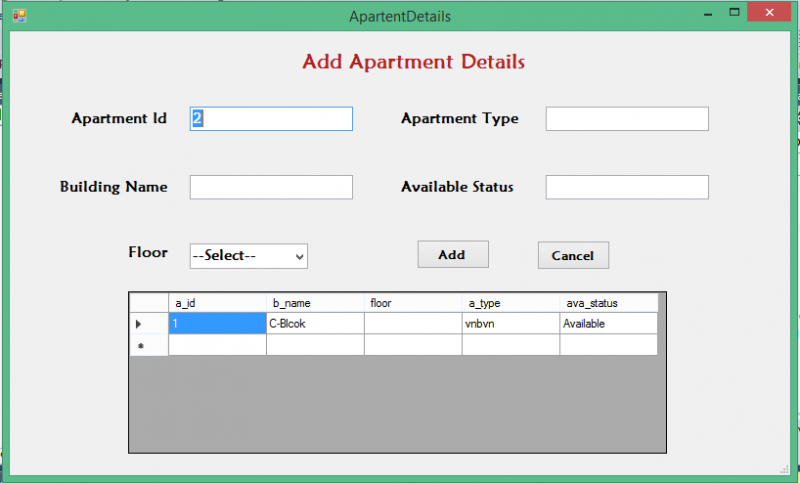 Rent Apartment Systemm Project in C# .NET with Source Code and Report ...