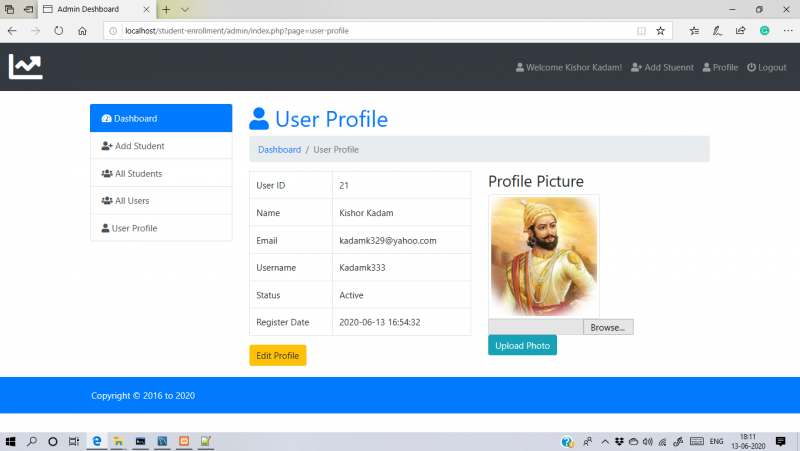Student Enrollment Portal Project in PHP with Source Code and Report ...