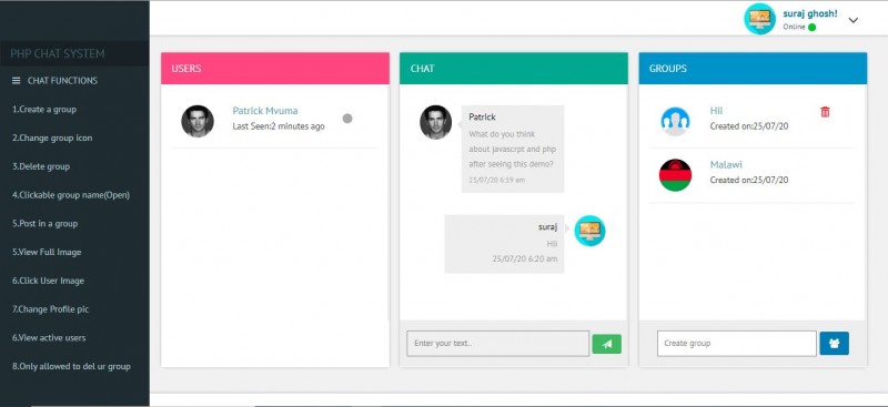Chat Application (Like Snapchat, Massenger Etc.) Project in PHP with ...