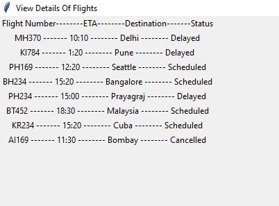 Airport Management System Project in Python with Source Code and Report ...