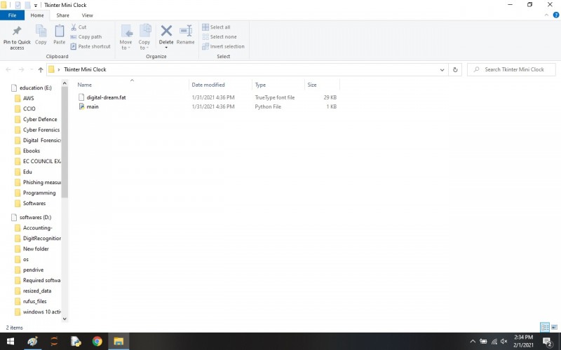 Python program to Tkinter Mini Clock Using Python - kashipara