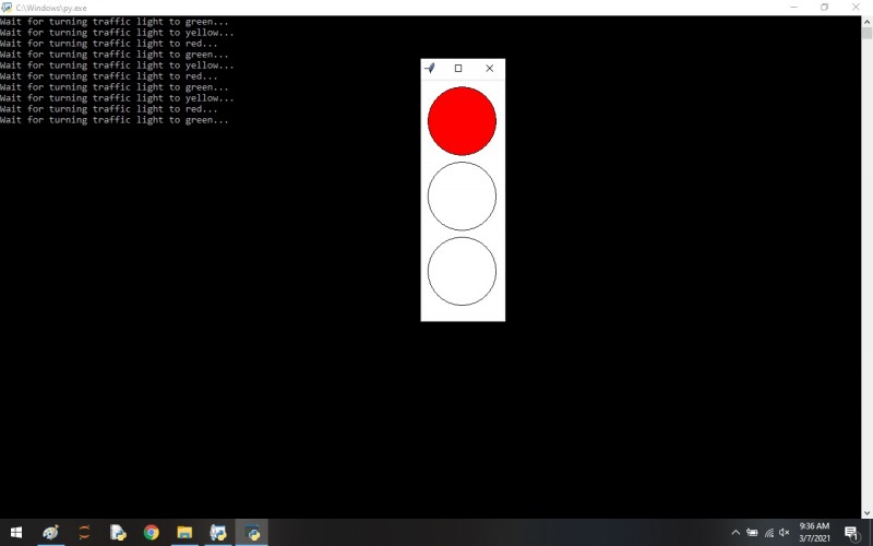 traffic light program in python
