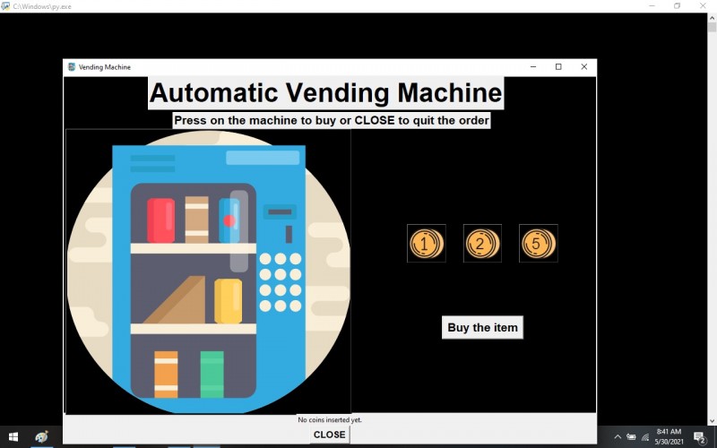 vending machine program in python assignment expert