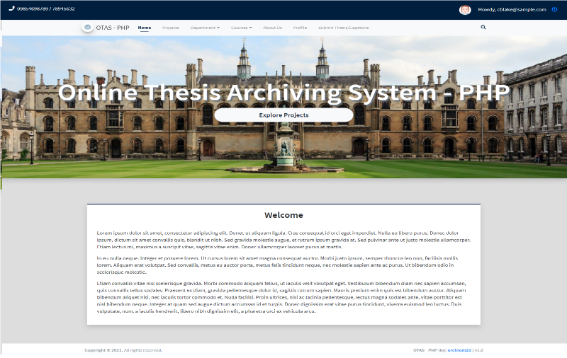 thesis online archiving system