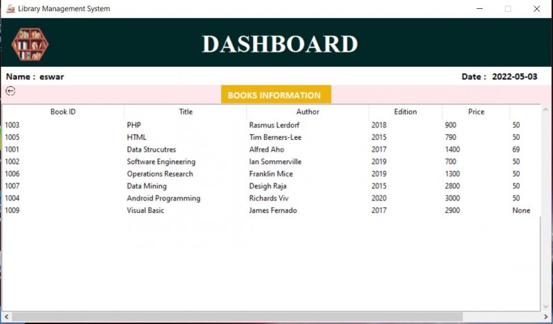 Free download library management system project in python with source 