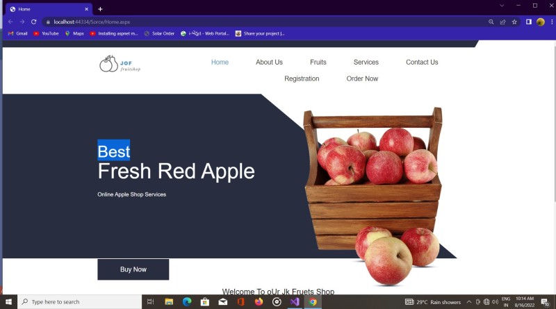 Online Apple Fruits Shop Portal Project in C# .NET with Source Code and ...
