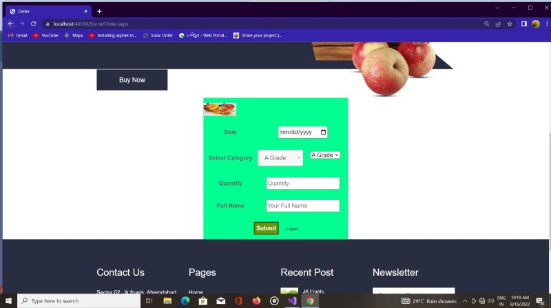 Online Apple Fruits Shop Portal Project in C# .NET with Source Code and ...