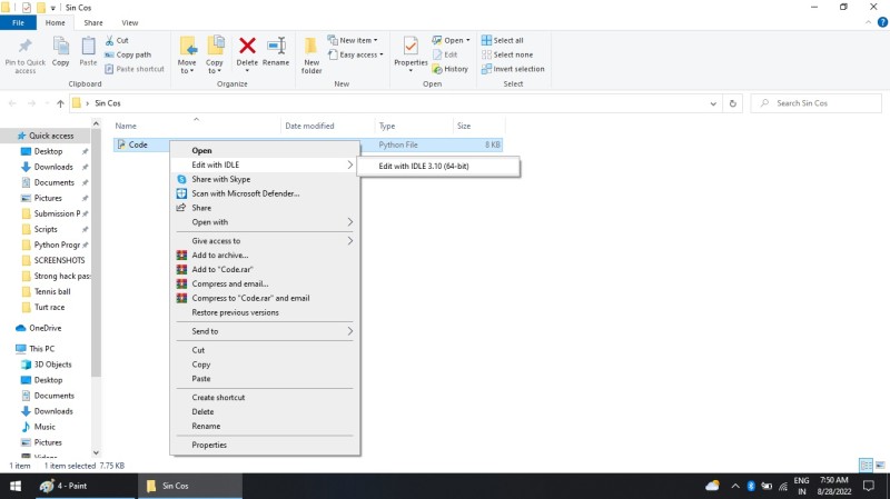 Python program to Basic New Sin Cos Design Using The Python- Tkinter ...